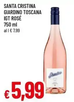 A&O Santa cristina giardino toscana IGT rosé offerta