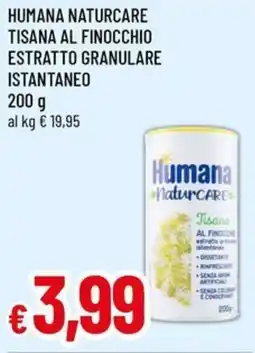 A&O Humana naturcare tisana al finocchio estratto granulare istantaneo offerta