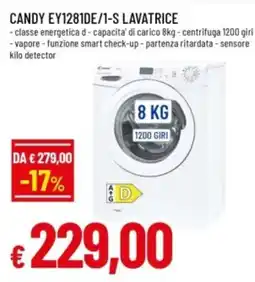 Famila CANDY EY1281DE/1-S LAVATRICE offerta