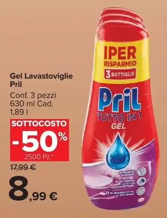 Carrefour Market Gel Lavastoviglie Pril offerta