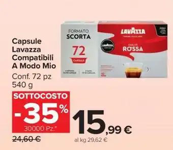 Carrefour Capsule Lavazza Compatibili A Modo Mio offerta