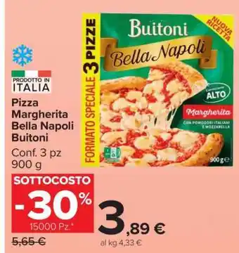 Carrefour Pizza Margherita Bella Napoli Buitoni offerta