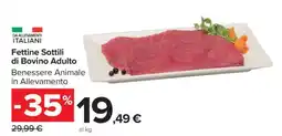 Carrefour Fettine Sottili Di Bovino Adulto offerta