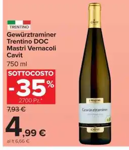 Carrefour Gewürztraminer Trentino DOC Mastri Vernacoli Cavit offerta