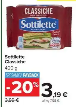 Carrefour Sottilette Classiche offerta