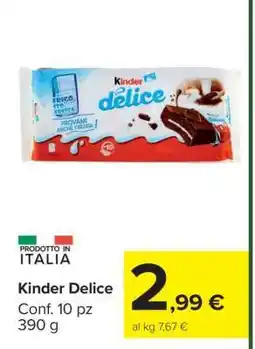 Carrefour Kinder Delice offerta