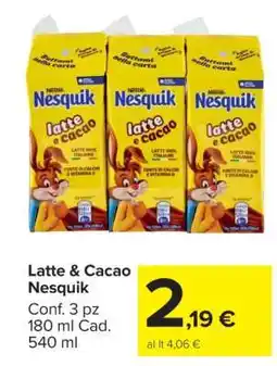 Carrefour Latte & Cacao Nesquik offerta