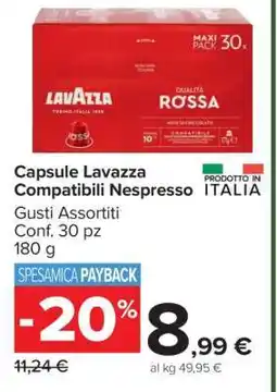Carrefour Capsule Lavazza Compatibili Nespresso offerta