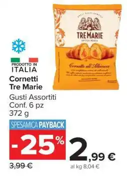 Carrefour CORNETTI TRE MARIE offerta