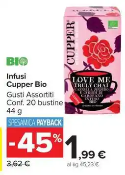 Carrefour Infusi Cupper Bio offerta