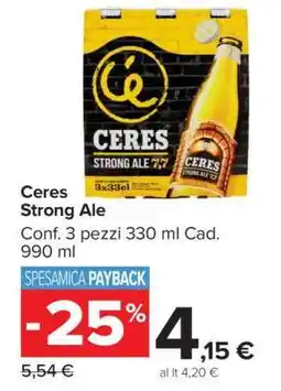 Carrefour Ceres Strong Ale offerta