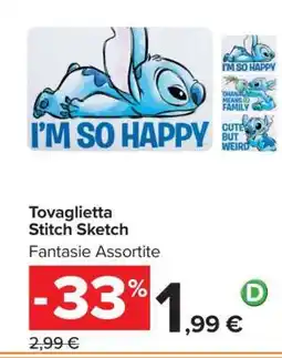 Carrefour Tovaglietta Stitch Sketch offerta