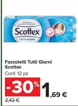 Carrefour Fazzoletti Tutti Giorni Scottex offerta