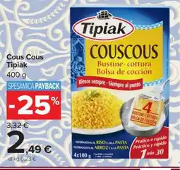 Carrefour Cous Cous Tipiak offerta