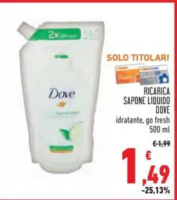 Conad RICARICA SAPONE LIQUIDO DOVE offerta