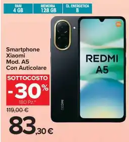 Carrefour Smartphone Xiaomi Mod. A5 Con Auticolare offerta