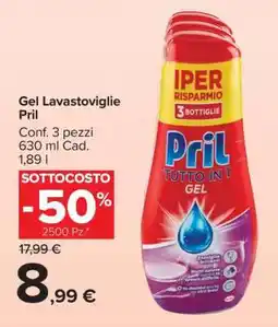 Carrefour Gel Lavastoviglie Pril offerta