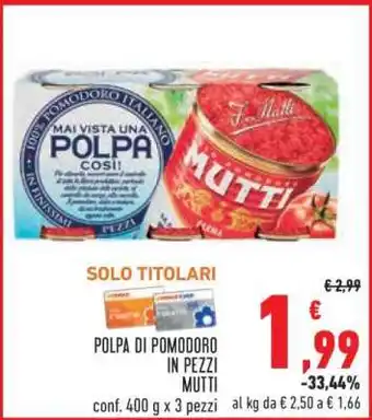 Polpa di Pomodoro in Pezzi Mutti