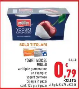 Conad Yogurt, Mousse Müller offerta