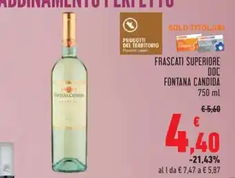 Conad Frascati Superiore DOC Fontana Candida offerta