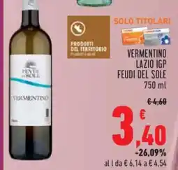 Conad Vermentino Lazio IGP Feudi del Sole offerta