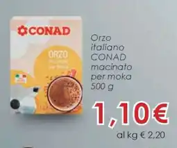 Conad Orzo italiano CONAD macinato per moka offerta