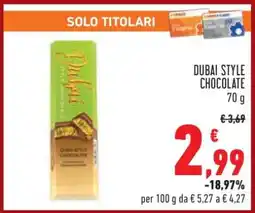 Conad DUBAI STYLE CHOCOLATE offerta