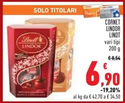 Conad Cornet Lindor Lindt offerta