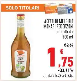 Conad ACETO DI MELE BIO MONARI FEDERZONI offerta