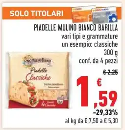 Conad PIADELLE MULINO BIANCO BARILLA offerta