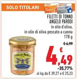Conad Filetti di Tonno Angelo Parodi offerta