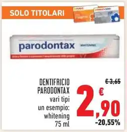 Conad DENTIFRICIO PARODONTAX offerta