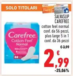 Conad SALVASLIP CAREFREE offerta