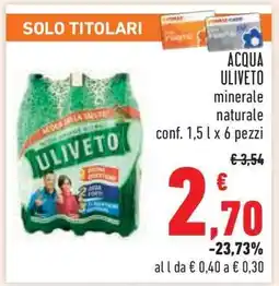 Conad ACQUA ULIVETO offerta
