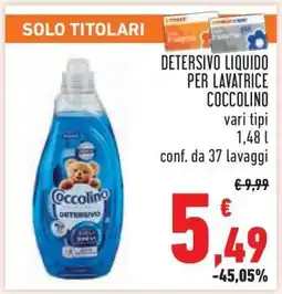 Conad Detersivo Liquido per Lavatrice Coccolino offerta