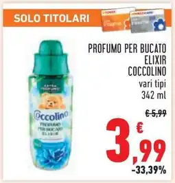 Conad Profumo per Bucato Elixir Coccolino offerta
