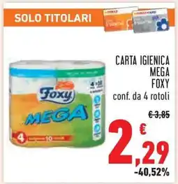 Conad CARTA IGIENICA MEGA FOXY offerta