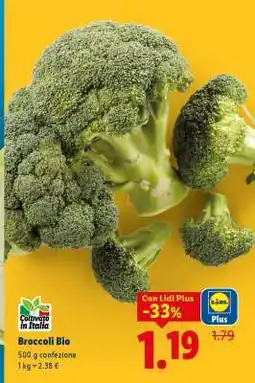 Lidl Broccoli Bio offerta