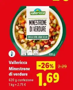 Lidl Vallericca Minestrone di verdure offerta