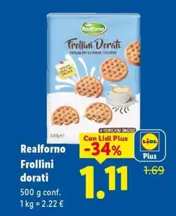 Lidl Realforno Frollini dorati offerta