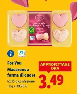 Lidl For You Macarons a forma di cuore offerta