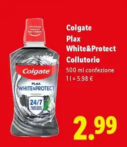 Lidl Colgate Plax White&Protect Collutorio offerta