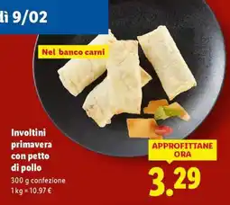 Lidl Involtini primavera con petto di pollo offerta