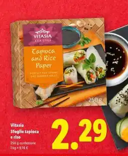 Lidl Vitasia Sfoglie tapioca e riso offerta