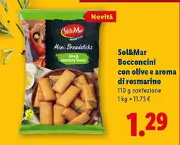 Lidl Sol&Mar Bocconcini con olive e aroma di rosmarino offerta