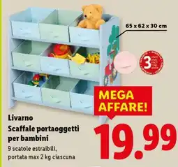 Lidl Livarno Scaffale portaoggetti per bambini offerta