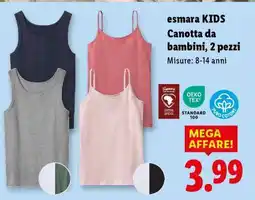 Lidl esmara KIDS Canotta da bambini, 2 pezzi offerta