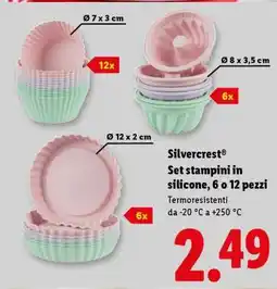 Lidl Silvercrest Set stampini in silicone, 6 o 12 pezzi offerta