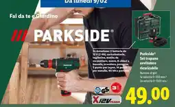Lidl PARKSIDE Set trapano avvitatore ricaricabile offerta