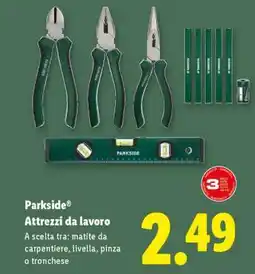 Lidl Parkside Attrezzi da lavoro offerta